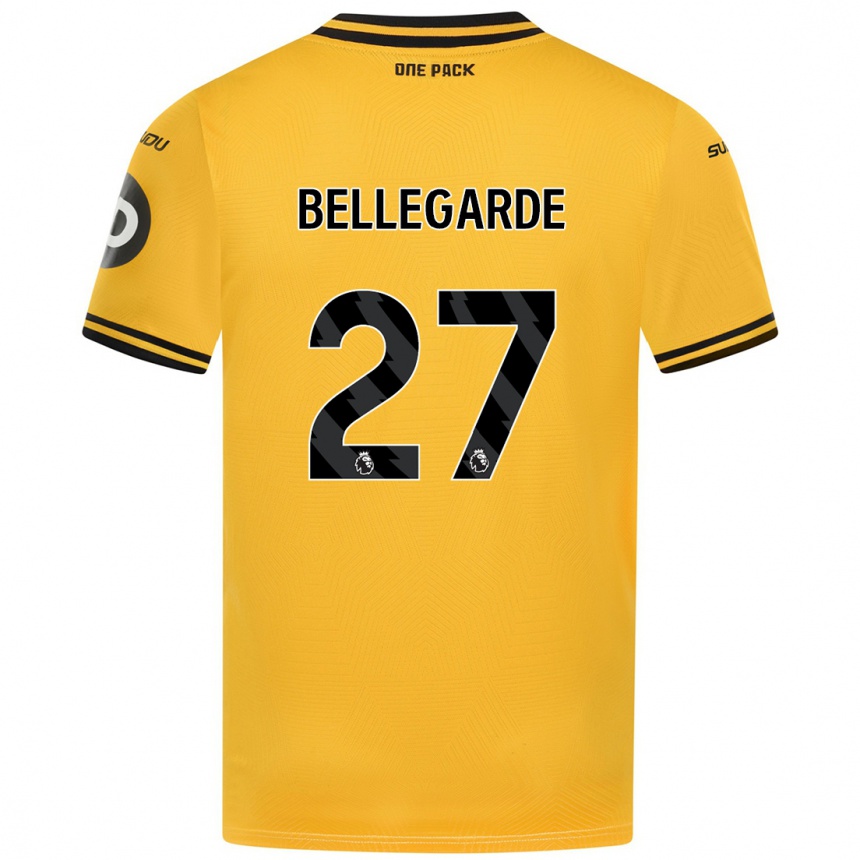 Enfant Football Maillot Jean-Ricner Bellegarde #27 Jaune Tenues Domicile 2024/25