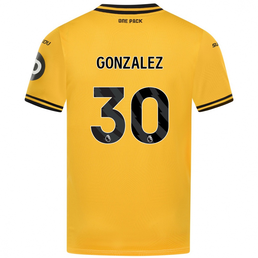 Enfant Football Maillot Enso González #30 Jaune Tenues Domicile 2024/25