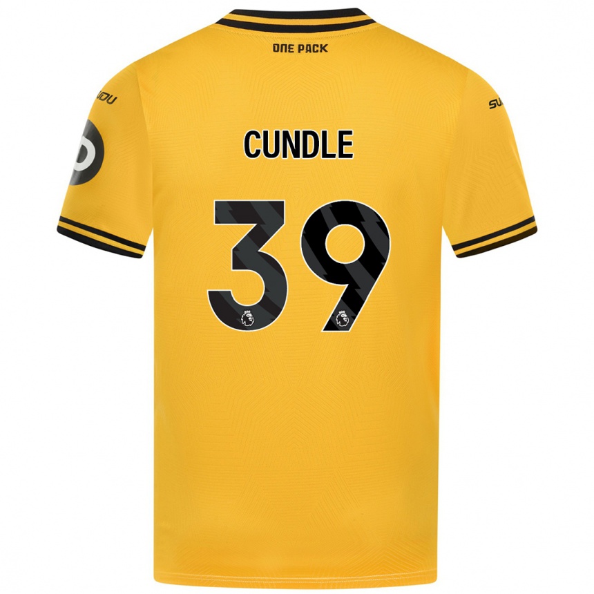 Enfant Football Maillot Luke Cundle #39 Jaune Tenues Domicile 2024/25