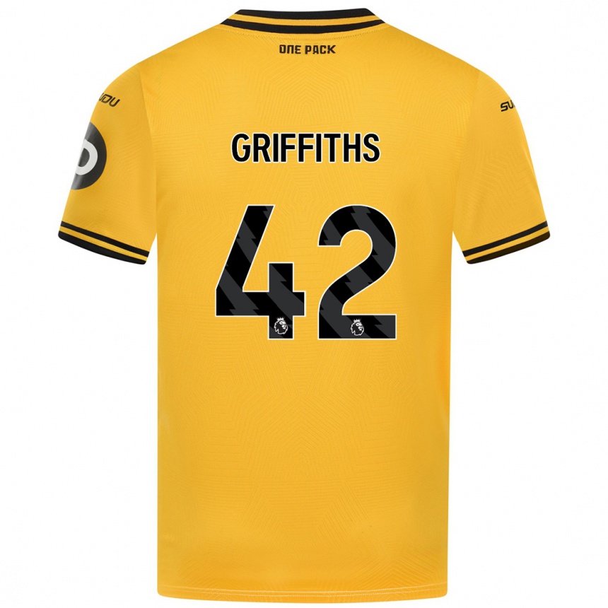 Enfant Football Maillot Harvey Griffiths #42 Jaune Tenues Domicile 2024/25