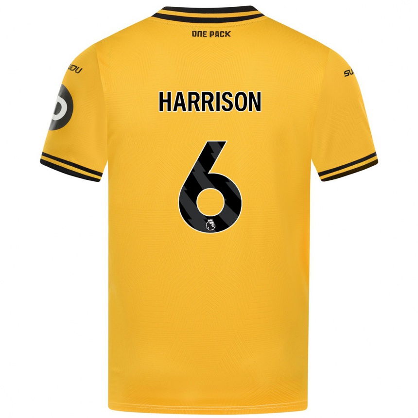 Enfant Football Maillot Lexie Harrison #6 Jaune Tenues Domicile 2024/25