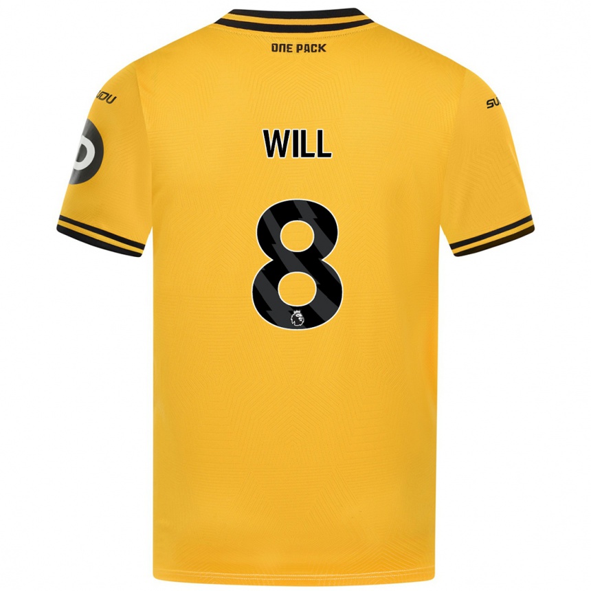 Enfant Football Maillot Merrick Will #8 Jaune Tenues Domicile 2024/25