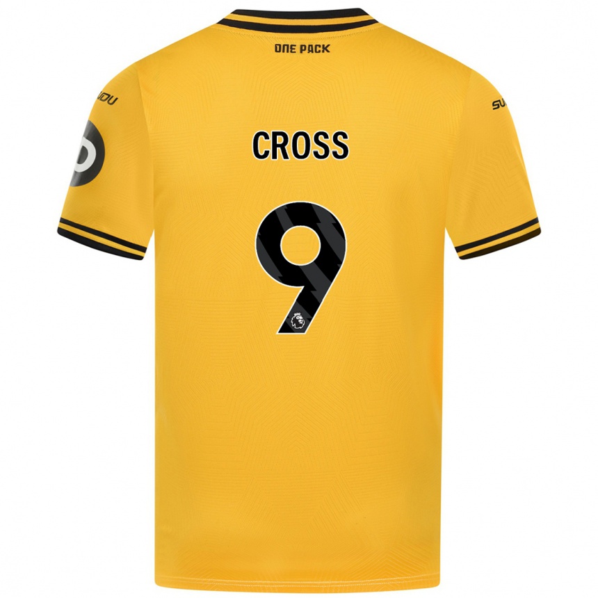 Enfant Football Maillot Jade Cross #9 Jaune Tenues Domicile 2024/25