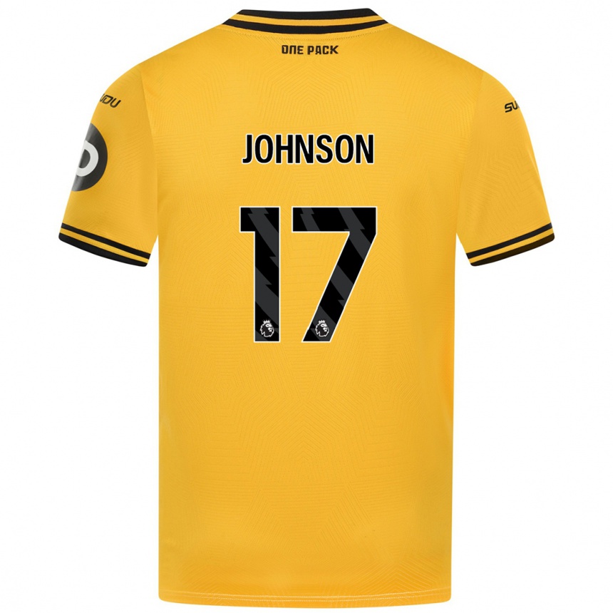 Enfant Football Maillot Katie Johnson #17 Jaune Tenues Domicile 2024/25