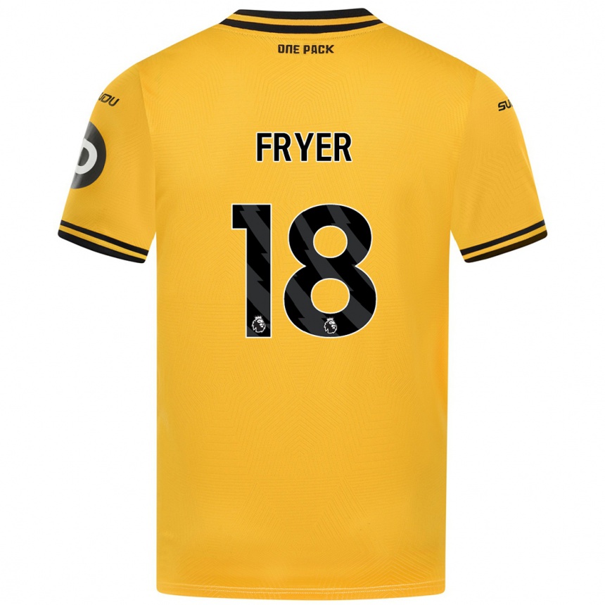 Enfant Football Maillot Hannah Fryer #18 Jaune Tenues Domicile 2024/25