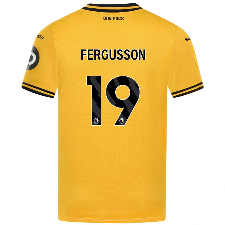 Enfant Football Maillot Liv Fergusson #19 Jaune Tenues Domicile 2024/25