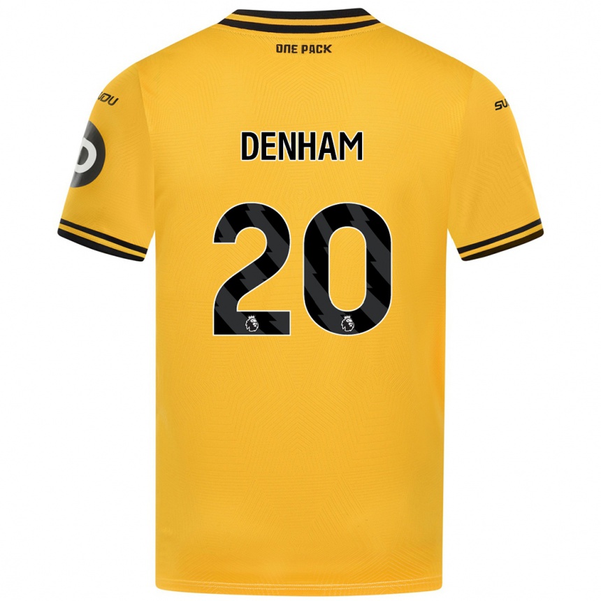 Enfant Football Maillot Ania Denham #20 Jaune Tenues Domicile 2024/25