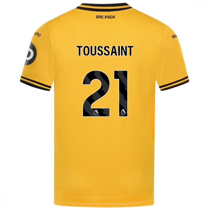 Enfant Football Maillot Destiney Toussaint #21 Jaune Tenues Domicile 2024/25