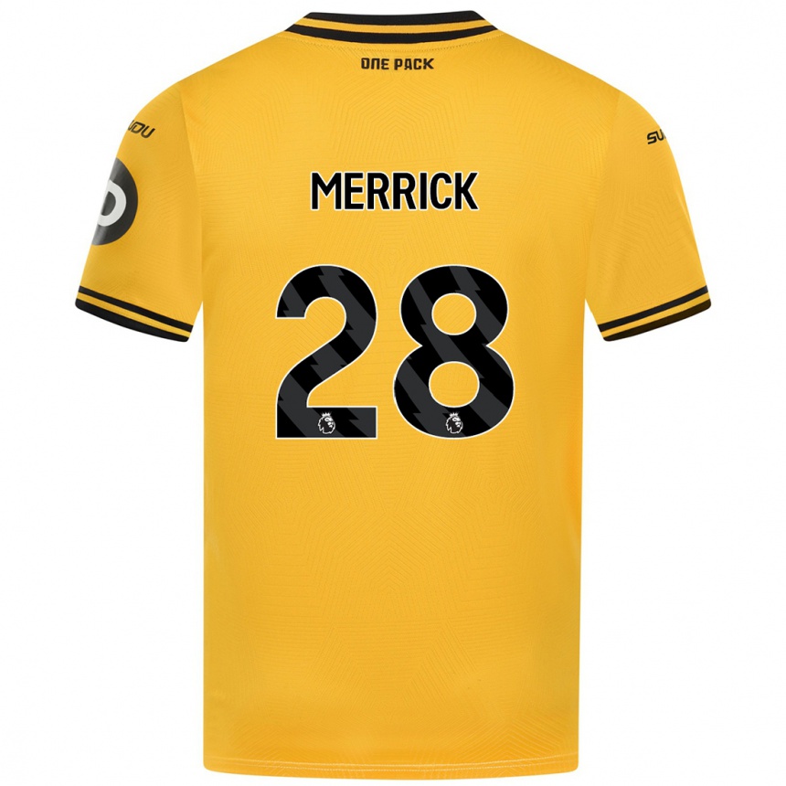 Enfant Football Maillot Beth Merrick #28 Jaune Tenues Domicile 2024/25