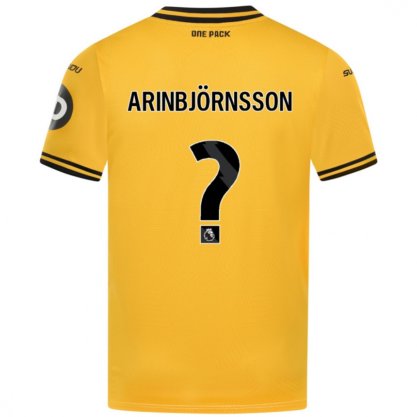 Enfant Football Maillot Pálmi Rafn Arinbjörnsson #0 Jaune Tenues Domicile 2024/25