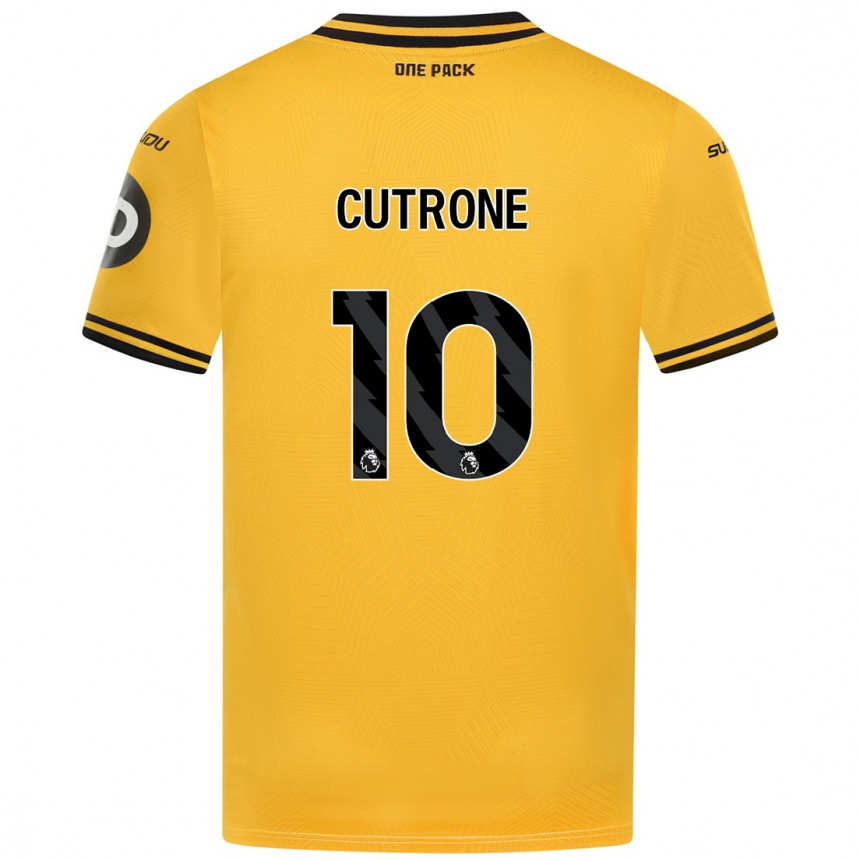 Enfant Football Maillot Patrick Cutrone #10 Jaune Tenues Domicile 2024/25