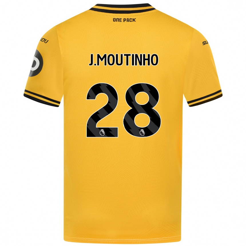 Enfant Football Maillot Joao Moutinho #28 Jaune Tenues Domicile 2024/25