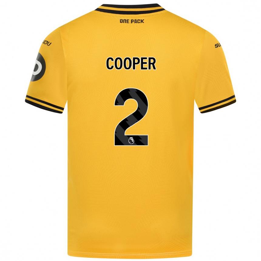 Enfant Football Maillot Laura Cooper #2 Jaune Tenues Domicile 2024/25