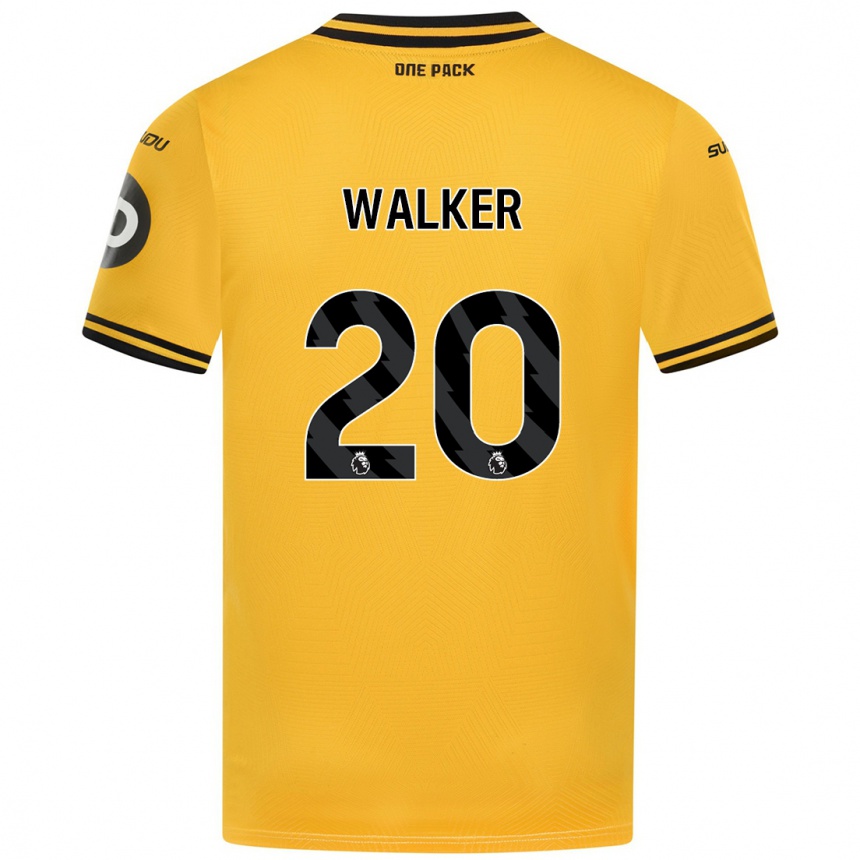 Enfant Football Maillot Lowri Walker #20 Jaune Tenues Domicile 2024/25