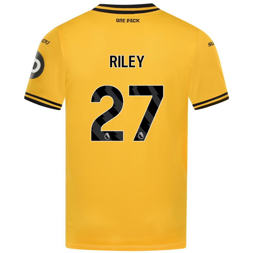 Enfant Football Maillot Lauren Riley #27 Jaune Tenues Domicile 2024/25