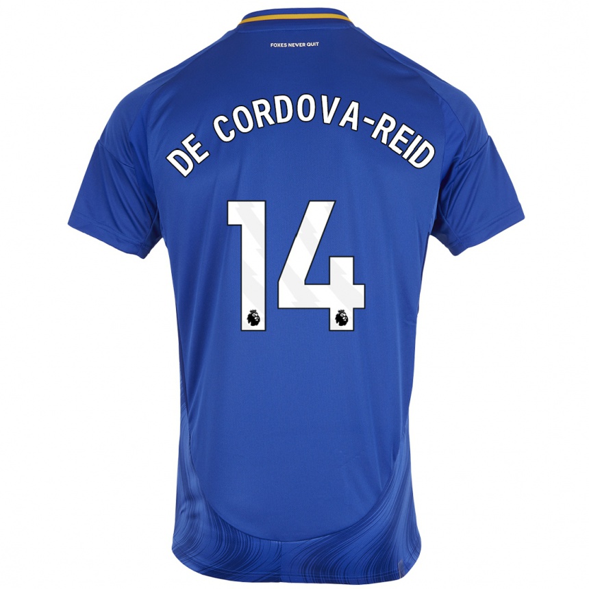 Enfant Football Maillot Bobby De Cordova-Reid #14 Bleu Blanc Tenues Domicile 2024/25