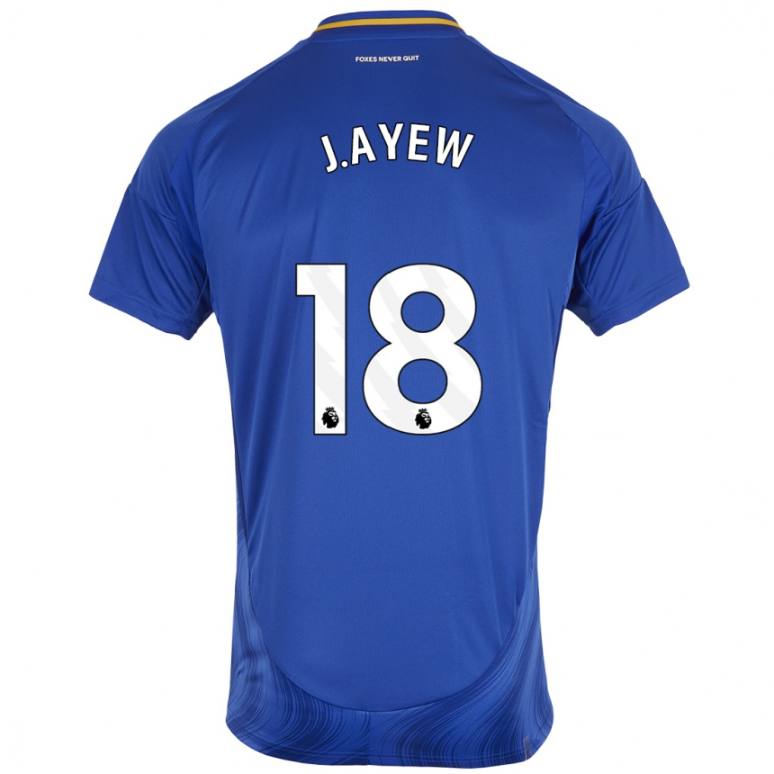 Enfant Football Maillot Ayew #18 Bleu Blanc Tenues Domicile 2024/25