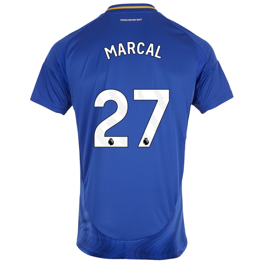 Enfant Football Maillot Wanya Marçal #27 Bleu Blanc Tenues Domicile 2024/25