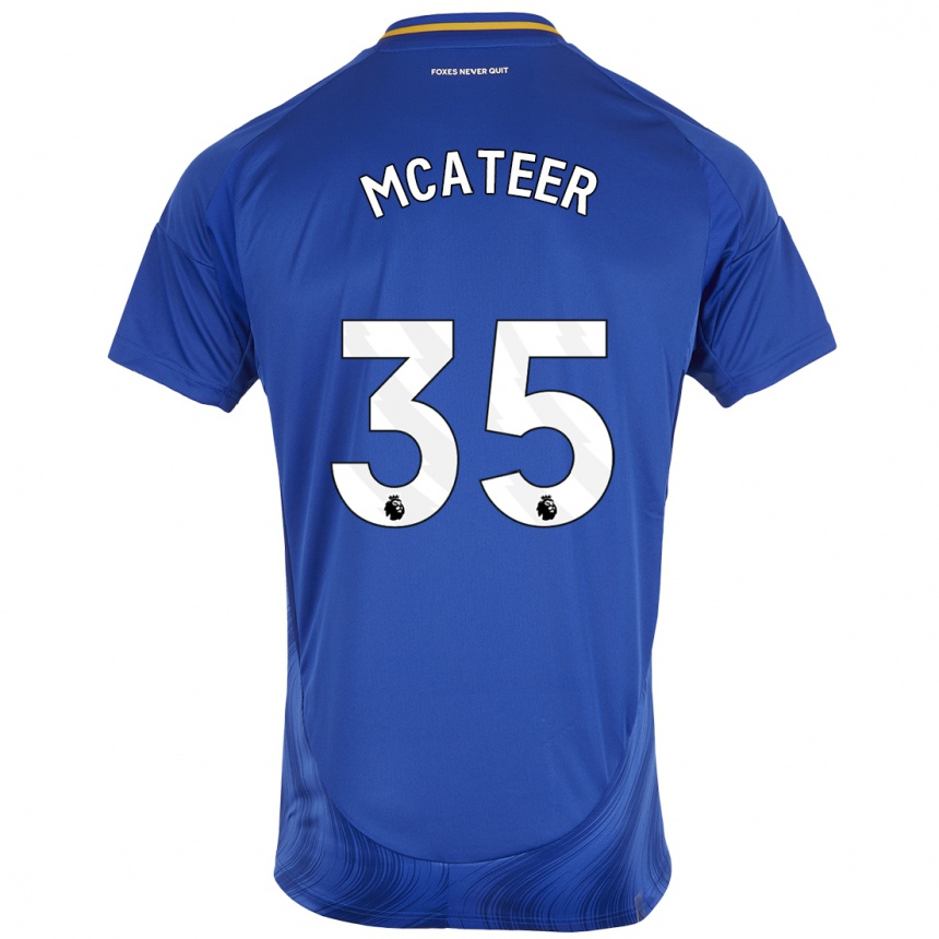 Enfant Football Maillot Kasey Mcateer #35 Bleu Blanc Tenues Domicile 2024/25