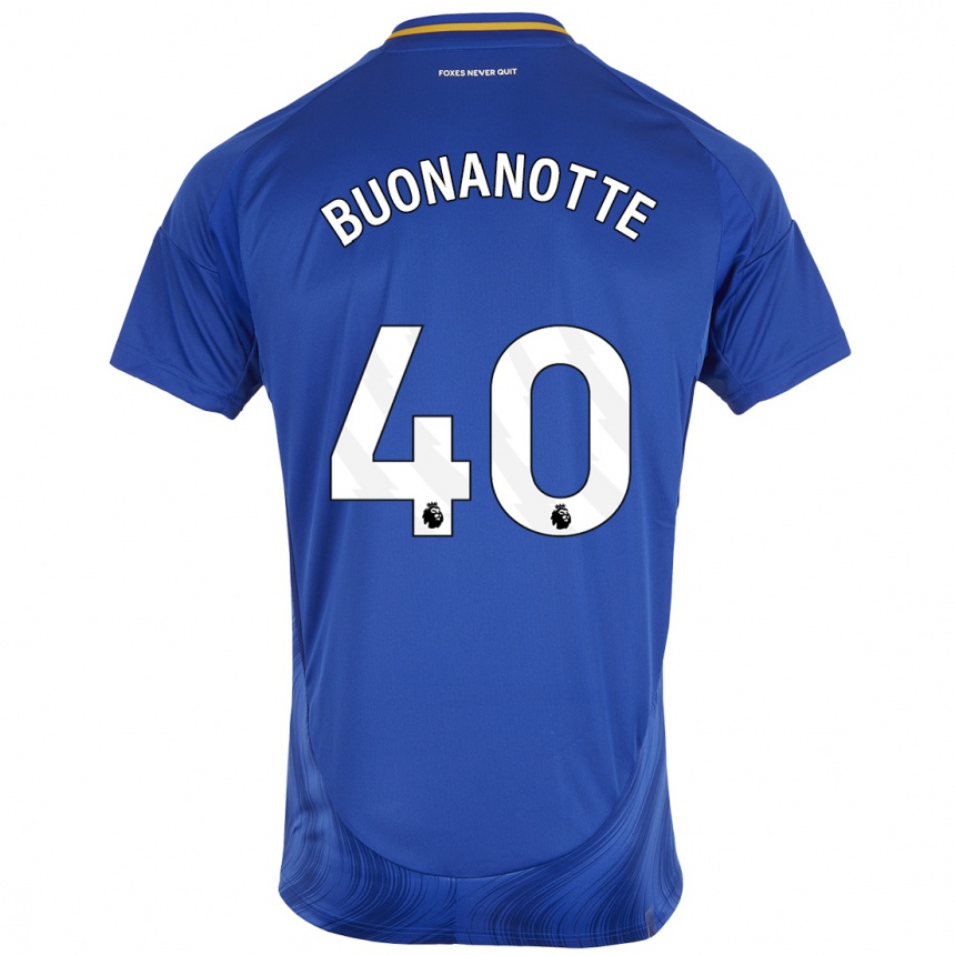 Enfant Football Maillot Facundo Buonanotte #40 Bleu Blanc Tenues Domicile 2024/25