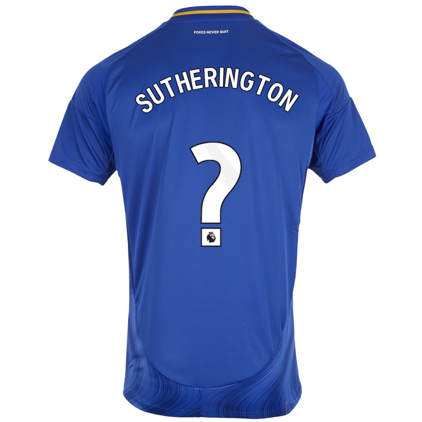 Enfant Football Maillot Harry Sutherington #0 Bleu Blanc Tenues Domicile 2024/25