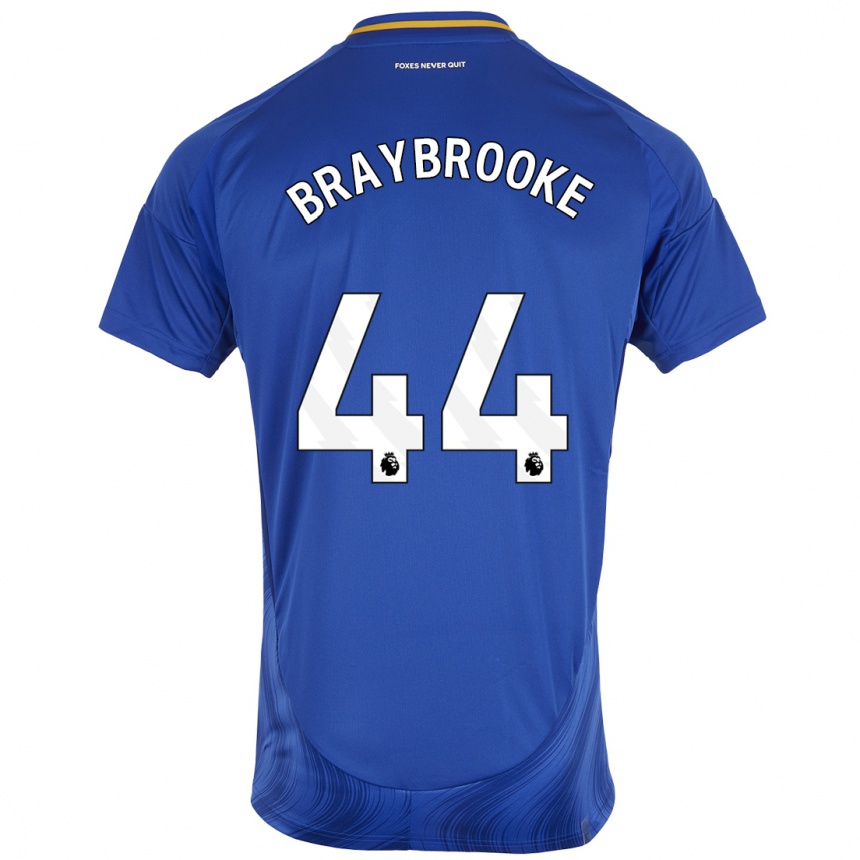 Enfant Football Maillot Sammy Braybrooke #44 Bleu Blanc Tenues Domicile 2024/25