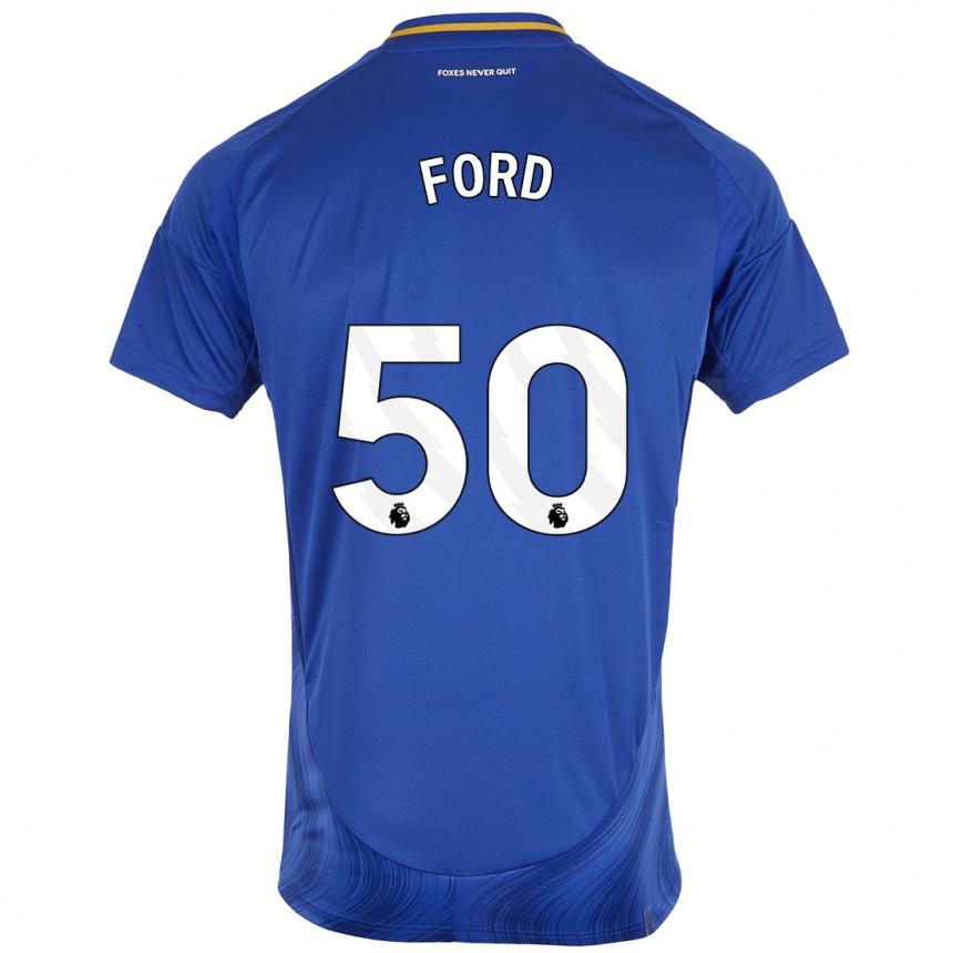 Enfant Football Maillot Harvey Godsmark-Ford #50 Bleu Blanc Tenues Domicile 2024/25