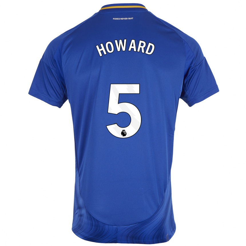 Enfant Football Maillot Sophie Howard #5 Bleu Blanc Tenues Domicile 2024/25