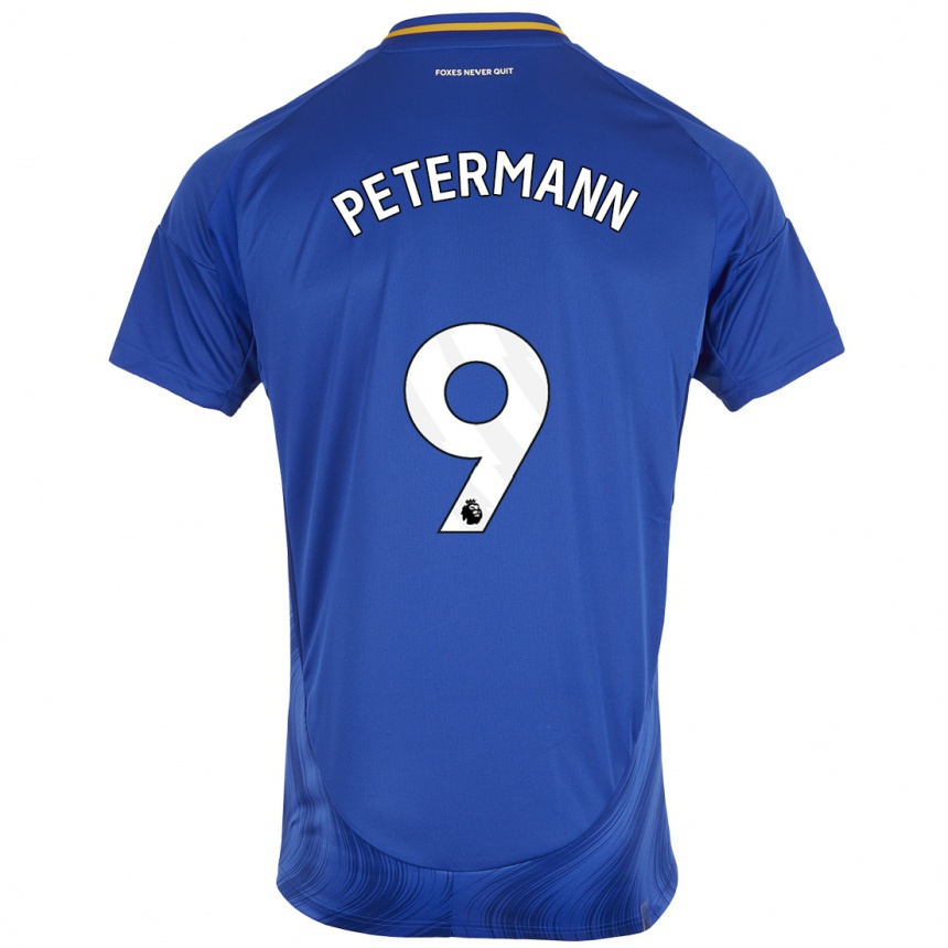 Enfant Football Maillot Lena Petermann #9 Bleu Blanc Tenues Domicile 2024/25