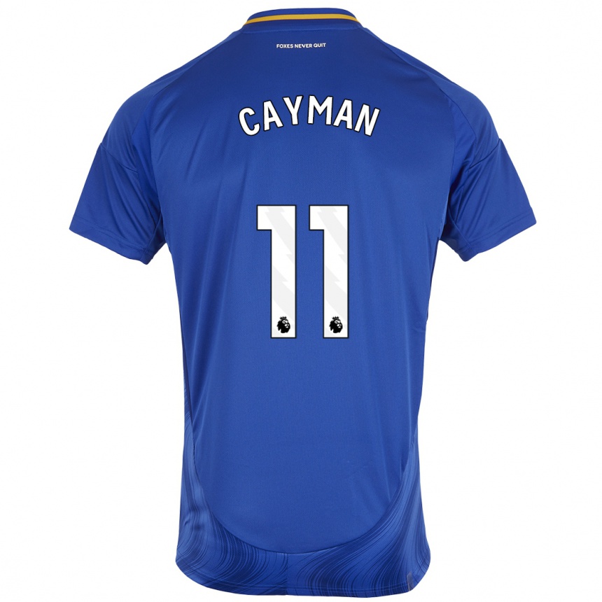 Enfant Football Maillot Janice Cayman #11 Bleu Blanc Tenues Domicile 2024/25