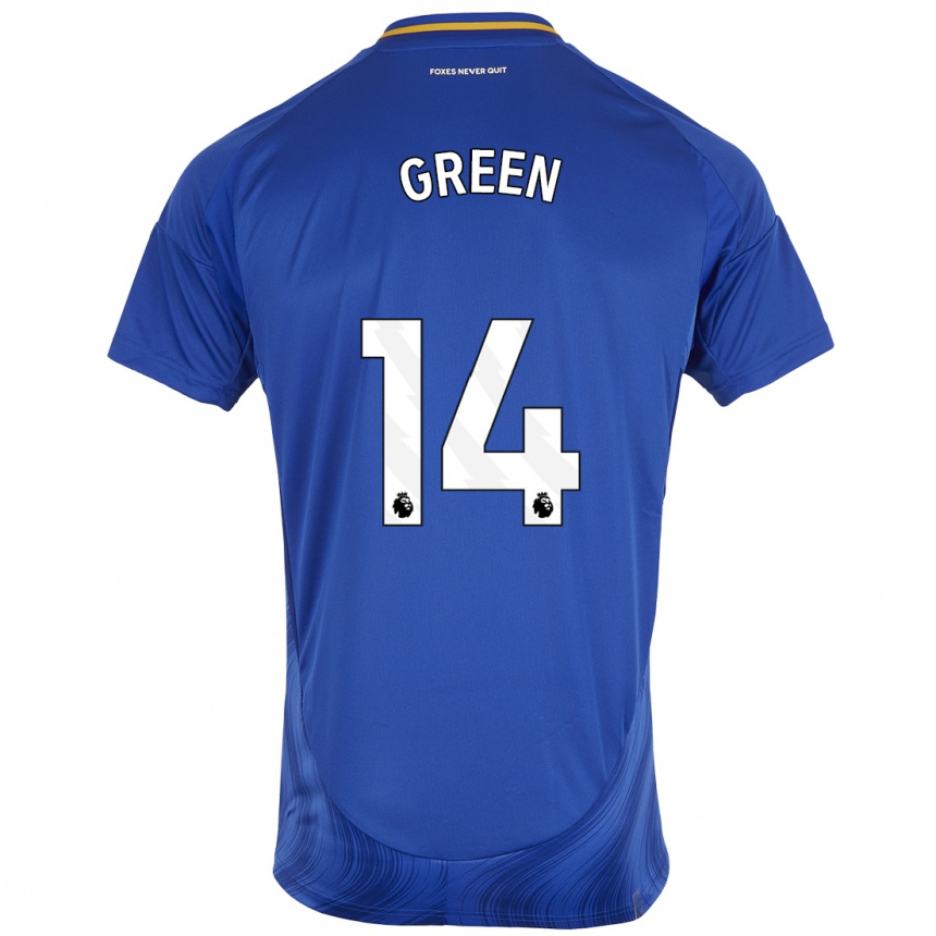 Enfant Football Maillot Josie Green #14 Bleu Blanc Tenues Domicile 2024/25