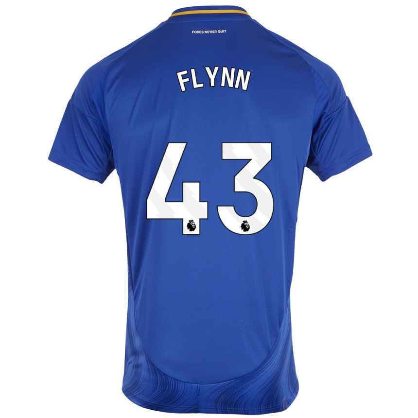 Enfant Football Maillot Shane Flynn #43 Bleu Blanc Tenues Domicile 2024/25