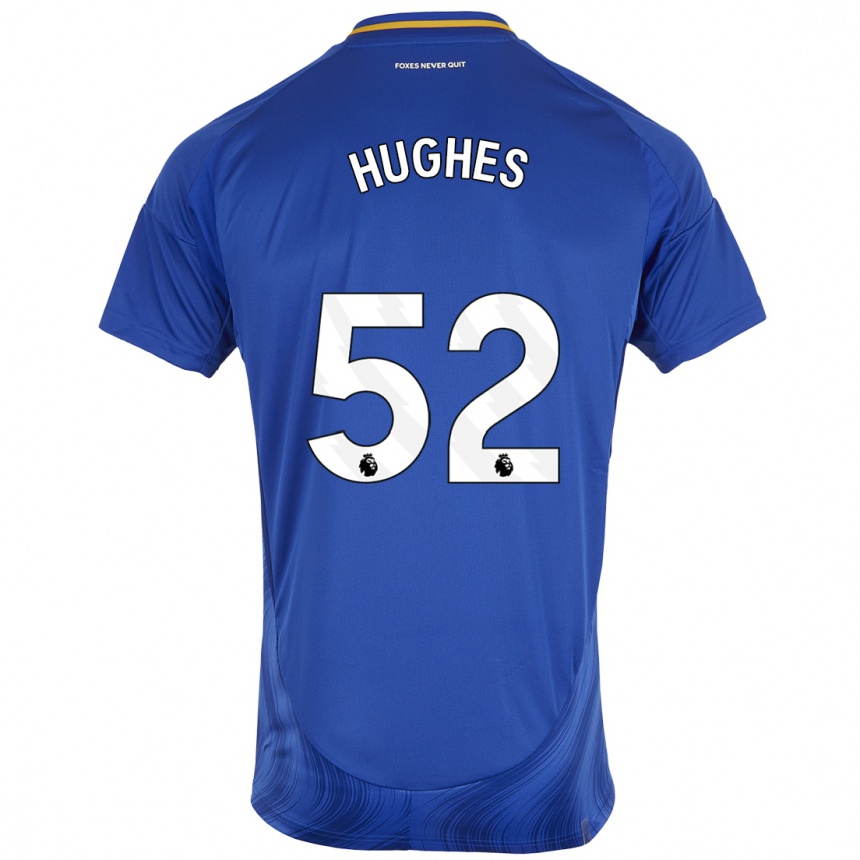 Enfant Football Maillot Iestyn Hughes #52 Bleu Blanc Tenues Domicile 2024/25