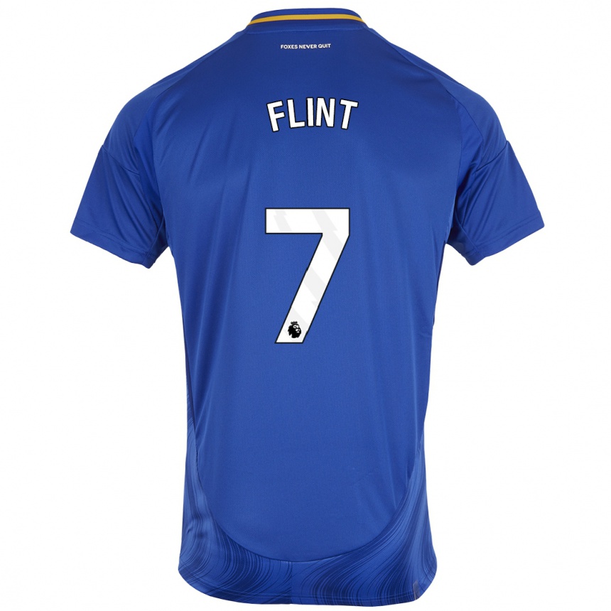 Enfant Football Maillot Natasha Flint #7 Bleu Blanc Tenues Domicile 2024/25