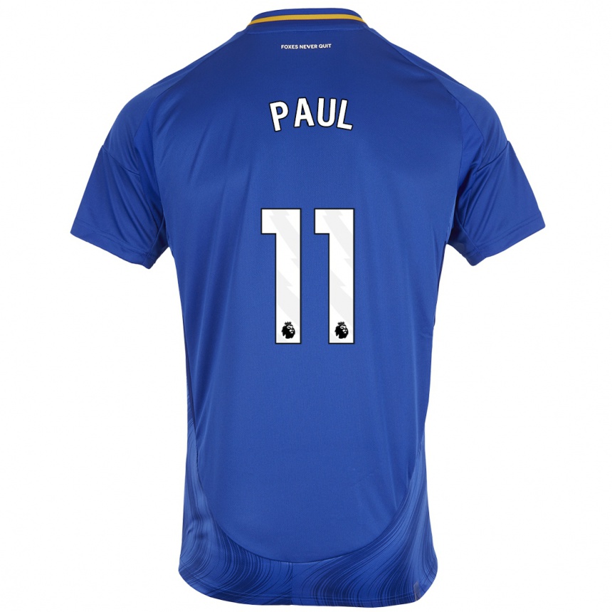 Enfant Football Maillot Lachante Paul #11 Bleu Blanc Tenues Domicile 2024/25