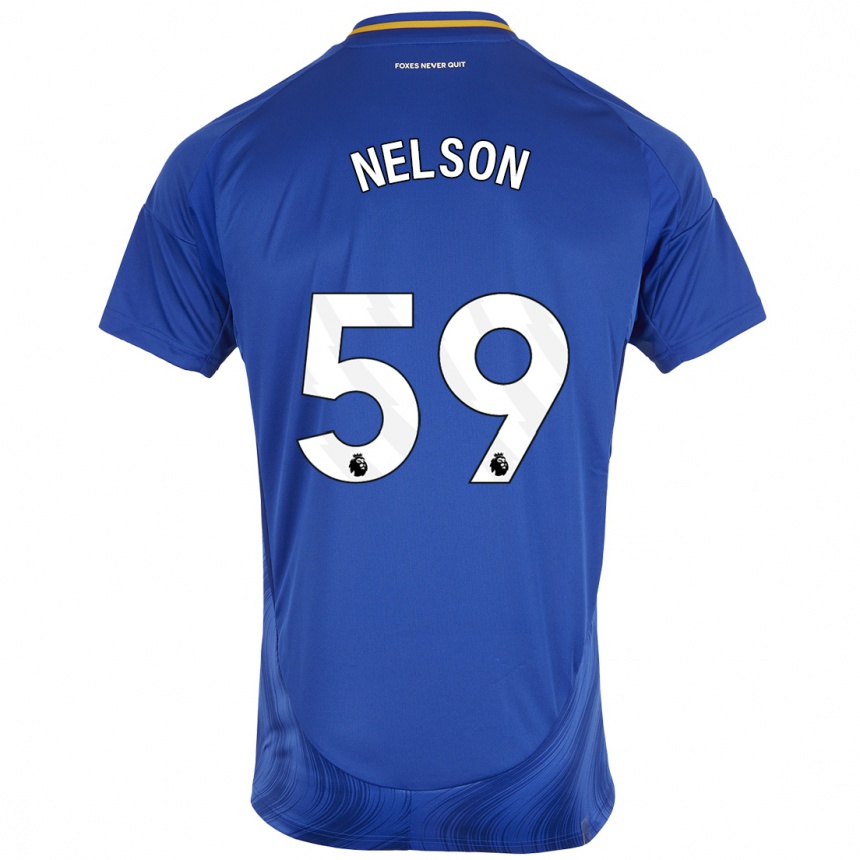 Enfant Football Maillot Ronny Nelson #59 Bleu Blanc Tenues Domicile 2024/25