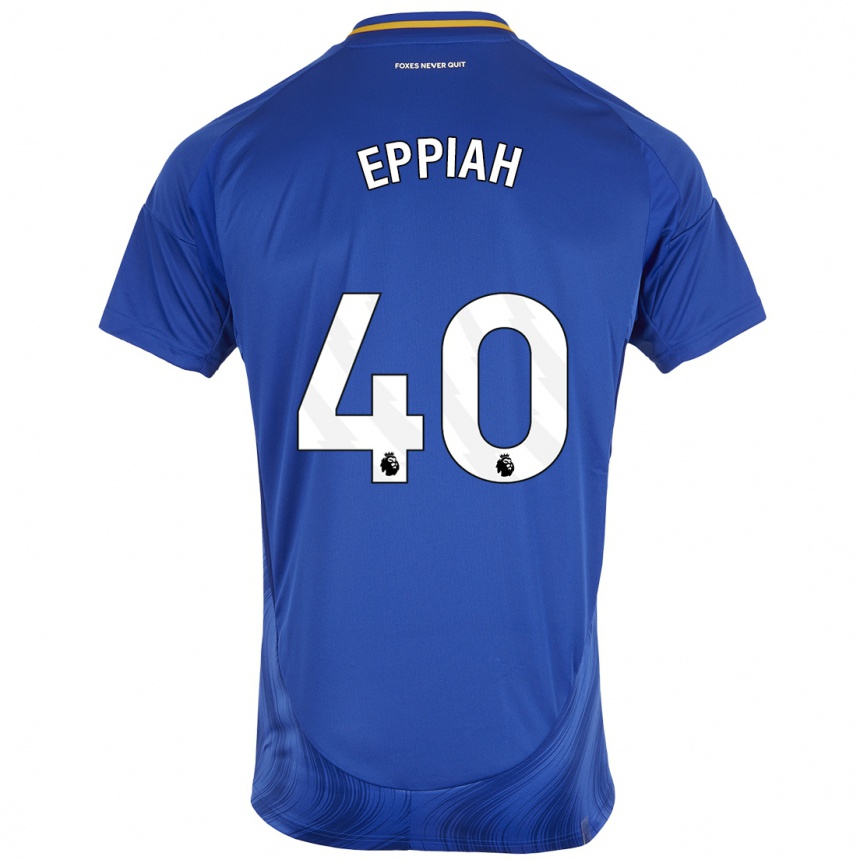 Enfant Football Maillot Josh Eppiah #40 Bleu Blanc Tenues Domicile 2024/25