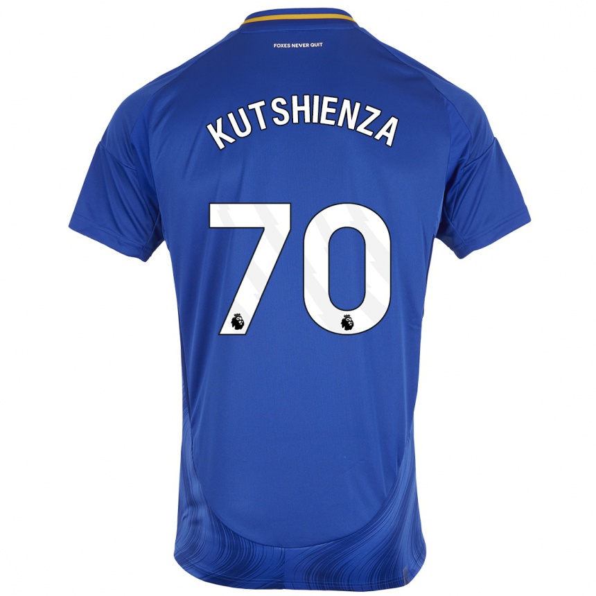 Enfant Football Maillot Jesper Kutshienza #70 Bleu Blanc Tenues Domicile 2024/25