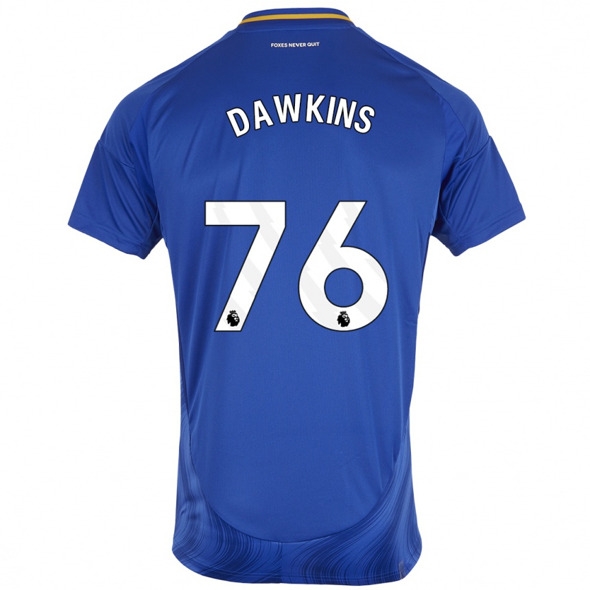 Enfant Football Maillot Kartell Dawkins #76 Bleu Blanc Tenues Domicile 2024/25