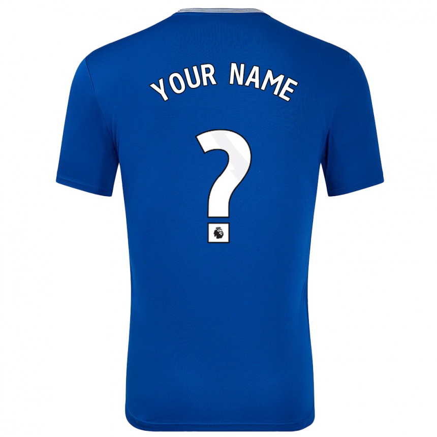 Enfant Football Maillot Votre Nom #0 Bleu Avec Tenues Domicile 2024/25