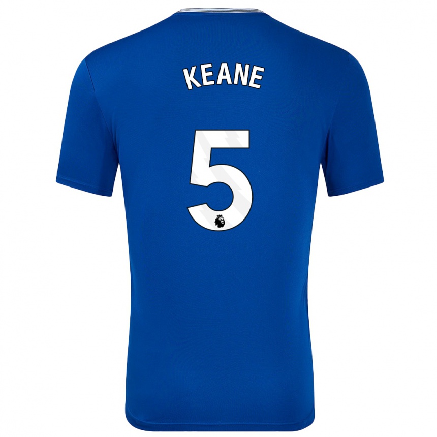 Enfant Football Maillot Michael Keane #5 Bleu Avec Tenues Domicile 2024/25