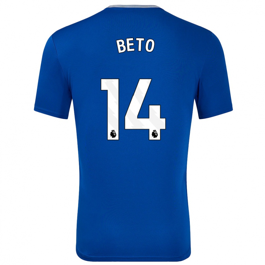 Enfant Football Maillot Beto #14 Bleu Avec Tenues Domicile 2024/25