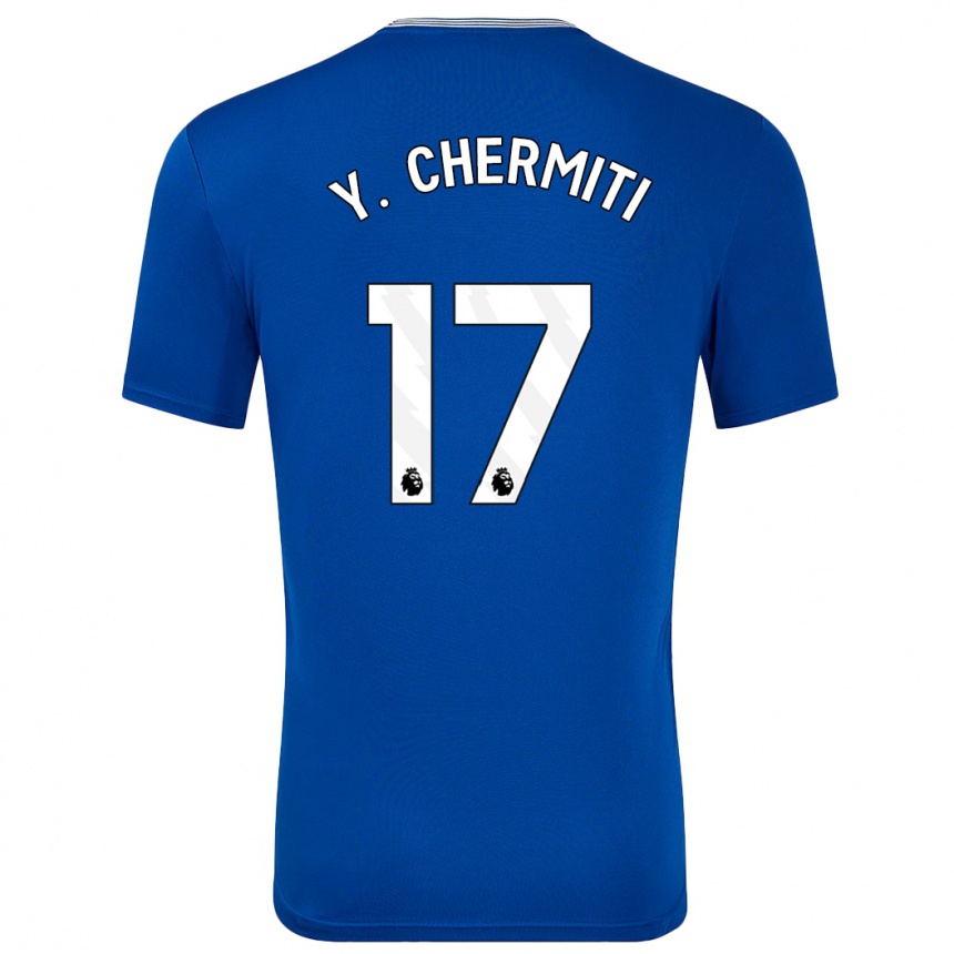 Enfant Football Maillot Chermiti #17 Bleu Avec Tenues Domicile 2024/25