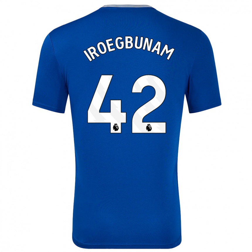 Enfant Football Maillot Tim Iroegbunam #42 Bleu Avec Tenues Domicile 2024/25