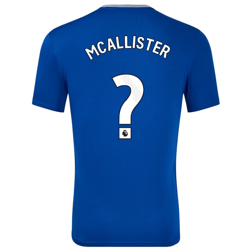 Enfant Football Maillot Sean Mcallister #0 Bleu Avec Tenues Domicile 2024/25