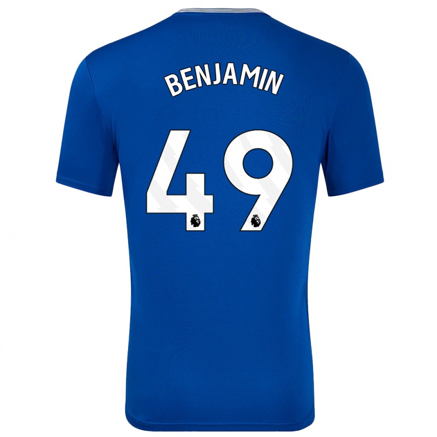 Enfant Football Maillot Omari Benjamin #49 Bleu Avec Tenues Domicile 2024/25