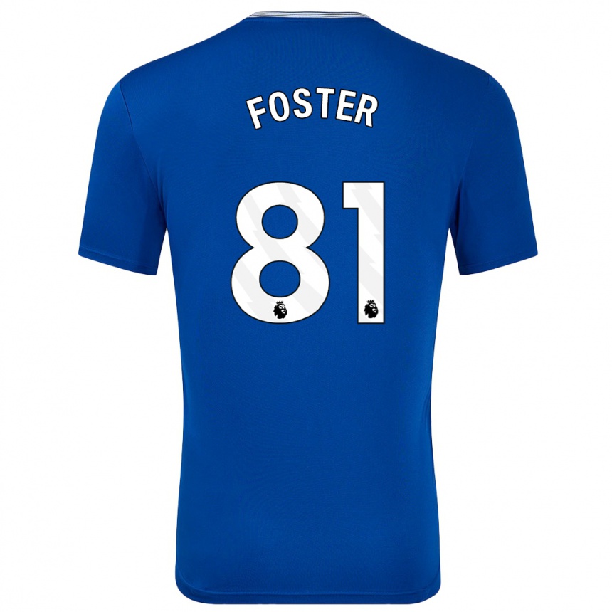 Enfant Football Maillot Harvey Foster #81 Bleu Avec Tenues Domicile 2024/25