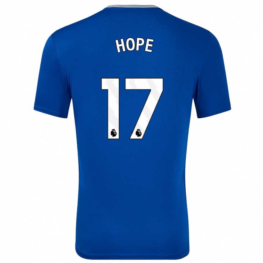 Enfant Football Maillot Lucy Hope #17 Bleu Avec Tenues Domicile 2024/25