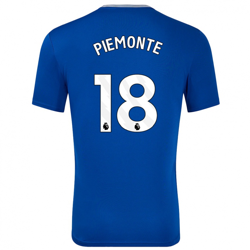 Enfant Football Maillot Martina Piemonte #18 Bleu Avec Tenues Domicile 2024/25