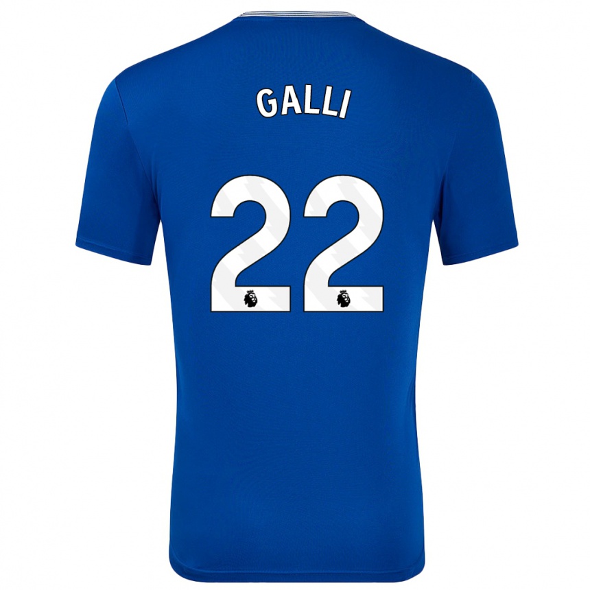 Enfant Football Maillot Aurora Galli #22 Bleu Avec Tenues Domicile 2024/25